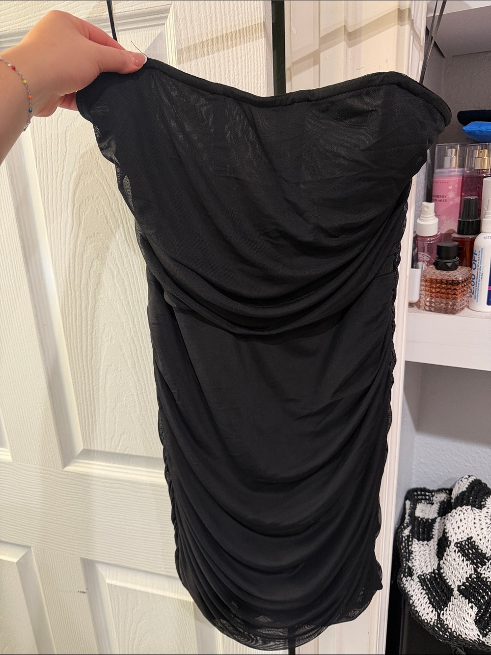 Aeropostale Black Strapless Ruched Cocktail Dress